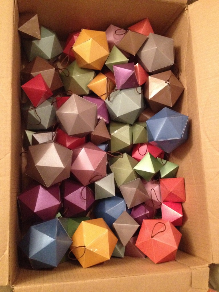 Geometric Solid Christmas Ornaments